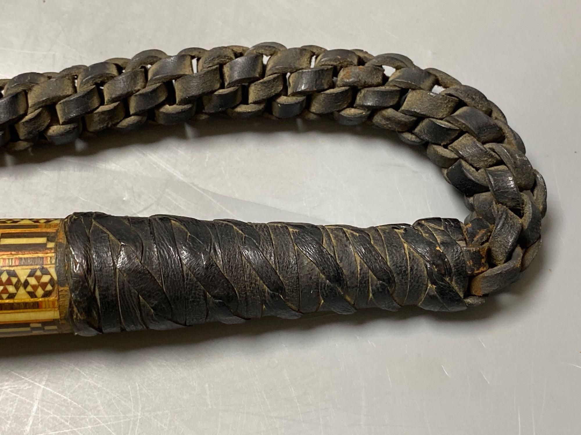 A North African camel drivers whip with concealed stiletto dagger